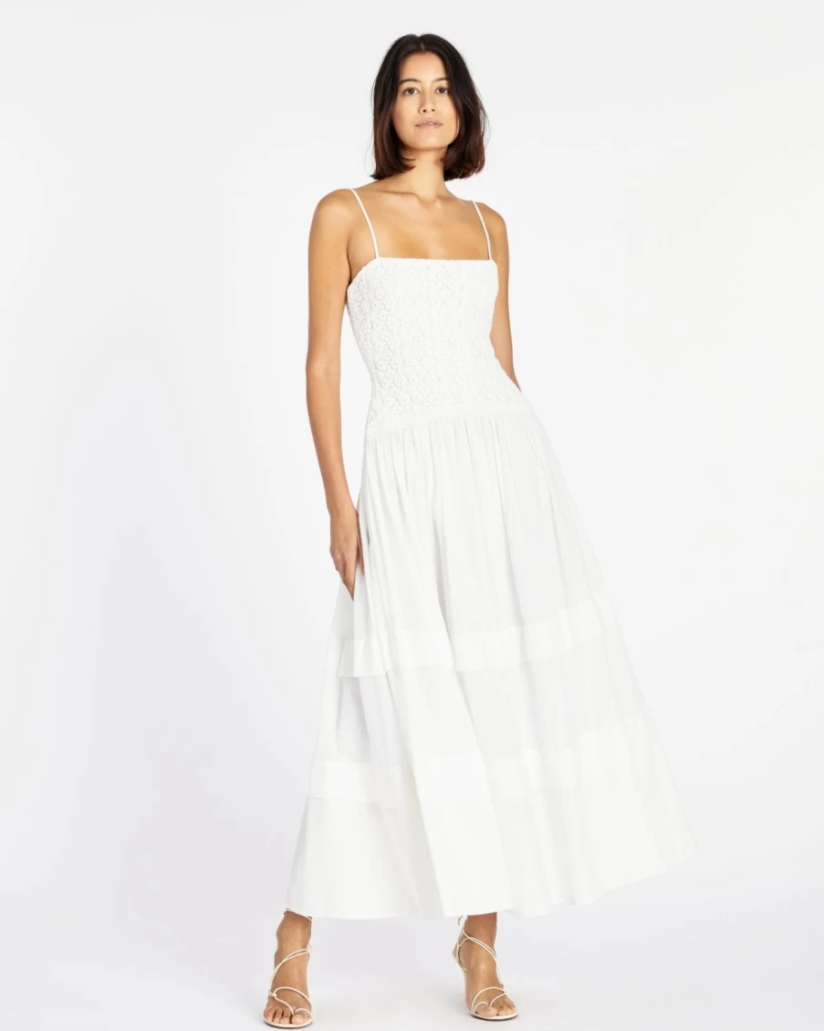 Tanya Taylor Women's Teagan White Dress