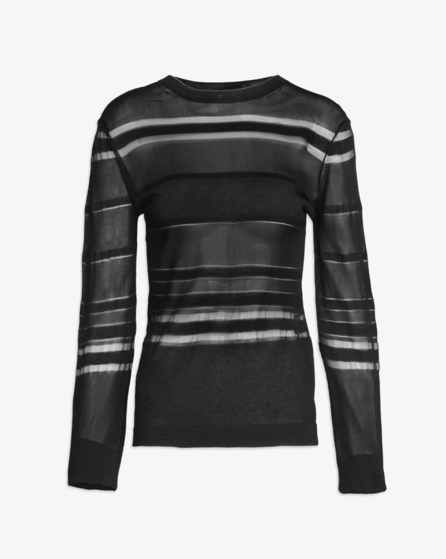 Tanya Taylor Women's Black Yuri Knit Sweater - Elegant Casual Knitwear